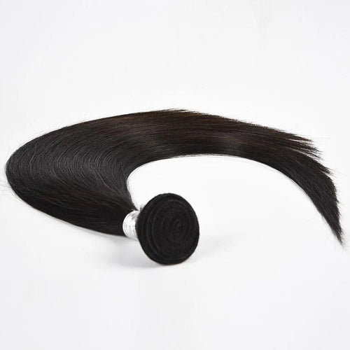 Cabello humano virgen liso color natural.