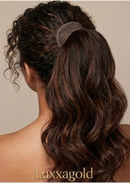 "Signature Ponytail Luxxagold: 100% Remy Human Hair"