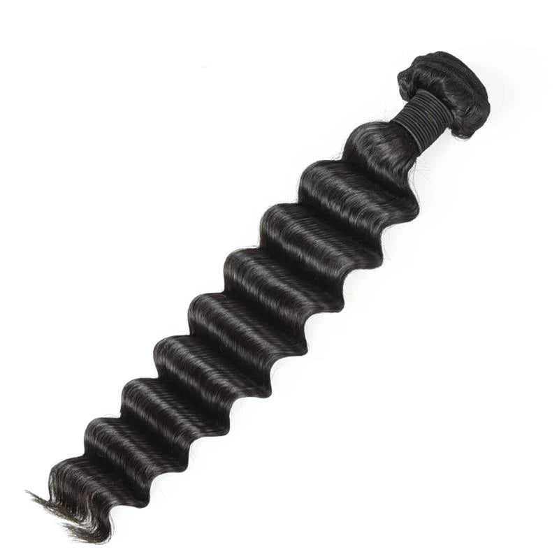 Deep Wave, 1 paquete de cabello humano virgen de color natural.