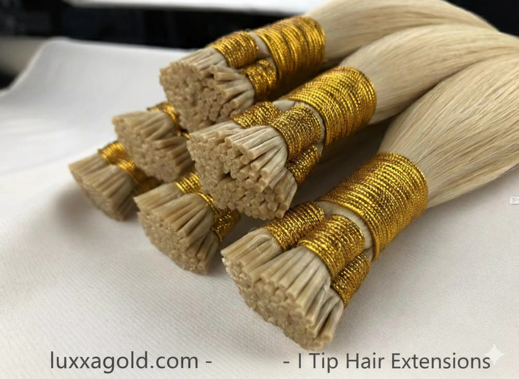 Extensiones con punta en I de castaño oscuro a rubio platino (#T2/60)