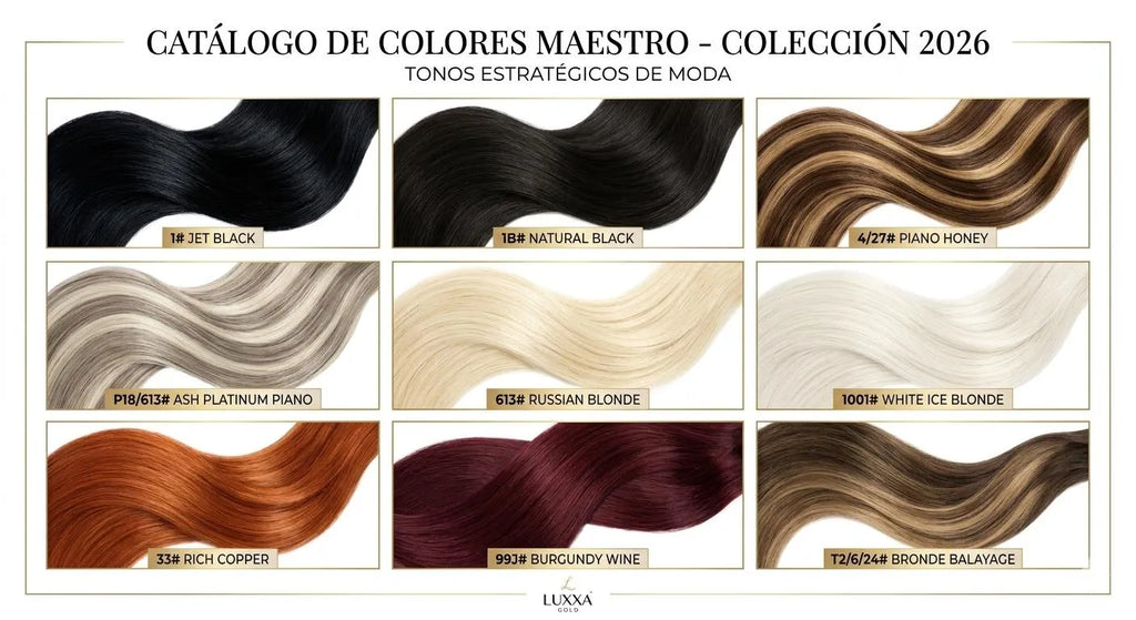 Cabello humano virgen liso color natural.