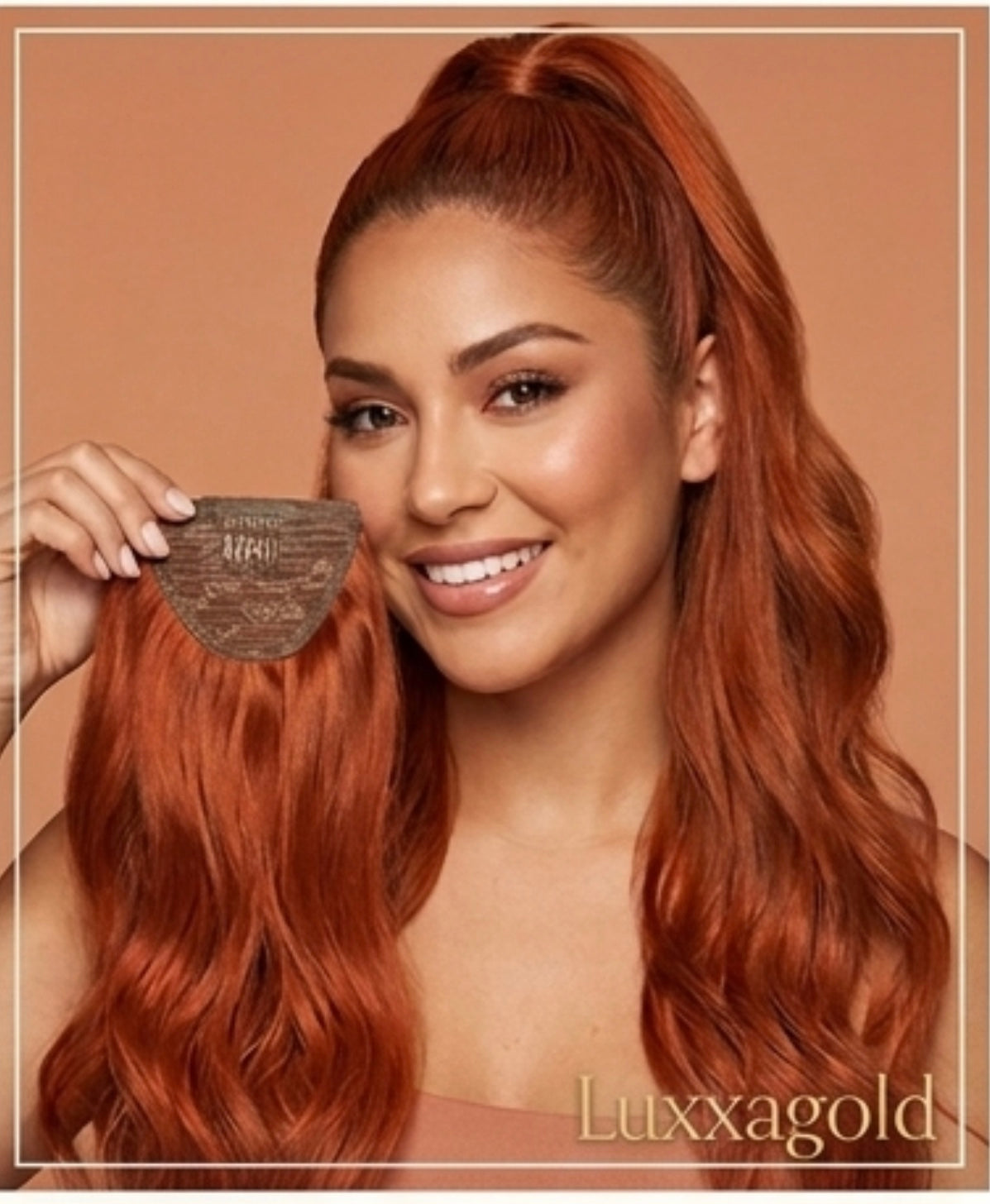 "Signature Ponytail Luxxagold: 100% Remy Human Hair"