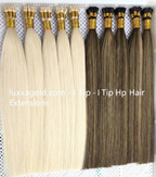 Extensiones con punta en I de castaño oscuro a rubio platino (#T2/60)