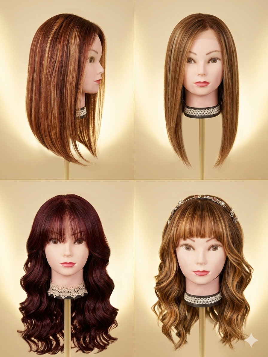 Ondas  pelucas de cabello humano virgen de color natural Remy
