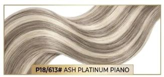 (#613) Bleach Blonde Seamless Clip In Hair Pads 4Pcs 8 Clips