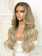 Crystiana Blonde Wig With Dark Roots Glueless Wig
